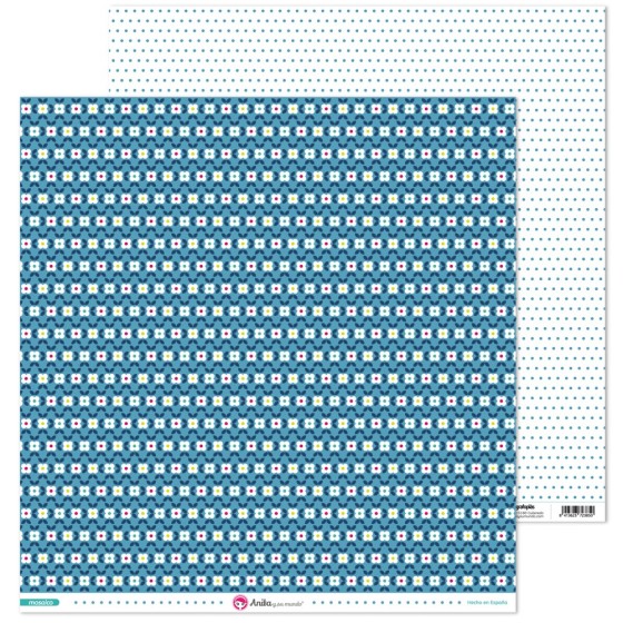 Pack 5 Papeles Decorados 12X12" 180 G Flores Mosaico 16 Fsc Anita