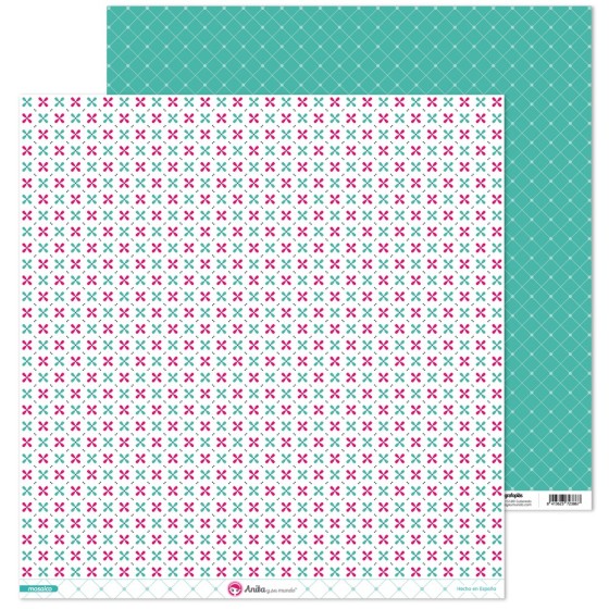 Pack 5 Papeles Decorados 12X12" 180 G Flor Cruz Mosaico 16 Fsc Anita