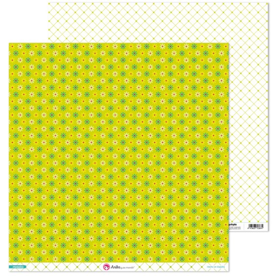 Pack 5 Papeles Decorados 12X12" 180 G Margaritas Mosaico 16 Fsc Anita