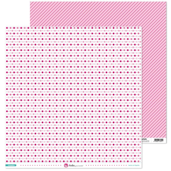Pack 5 Papeles Decorados 12X12" 180 G Circulos Mosaico 16 Fsc Anita