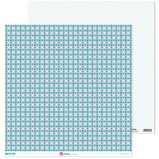 Pack 5 Papeles Decorados 12X12" 180 G Fondo Mosaico 16 Fsc Anita
