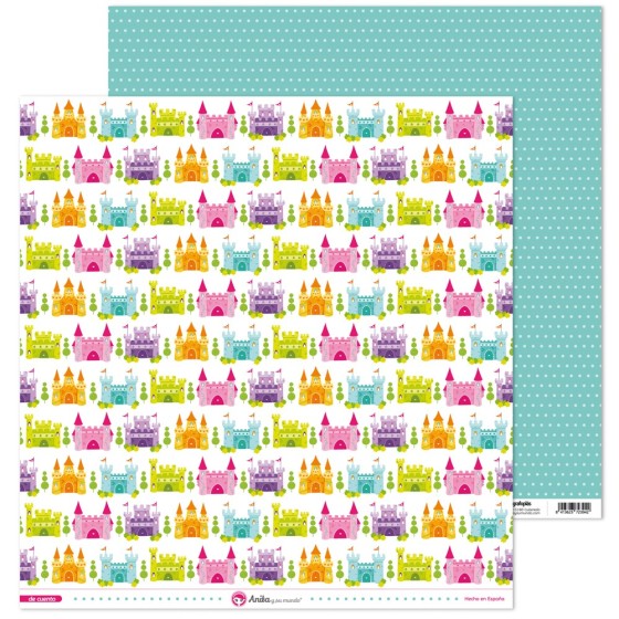 Pack 5 Papeles Decorados 12X12" 180 G Castillo De Cuento 16 Fsc Anita