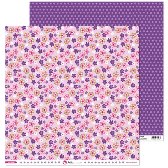 Pack 5 Papeles Decorados 12X12" 180 G Flores De Cuento 16 Fsc Anita