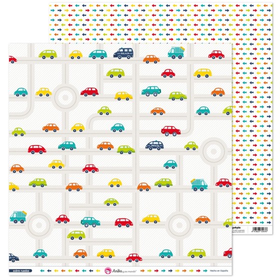 Pack 5 Papeles Decorados 12X12" 180 G Coches Sobre Ruedas 16 Fsc Anita