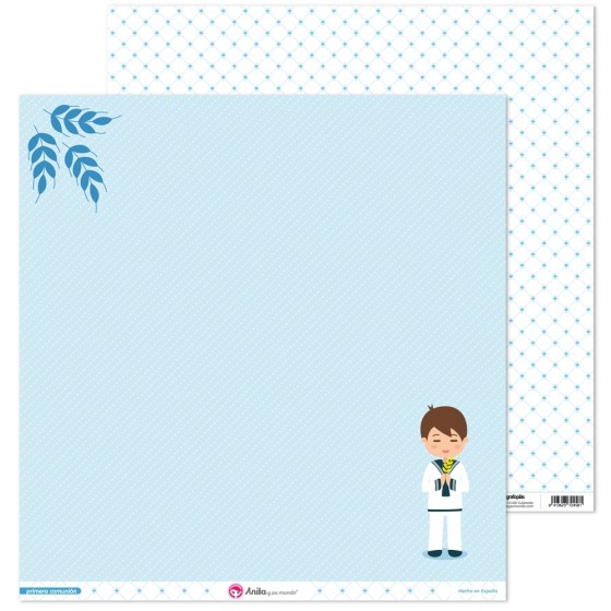Pack 5 Papeles Decorados 1ªcomunion Niño 16 Fsc Anita