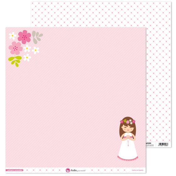 Pack 5 Papeles Decorados 1ªcomunion Niña 16 Fsc Anita