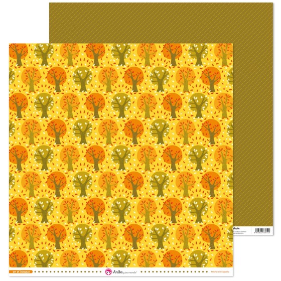 Pack 5 Papeles Decorados 12X12" 180 G Arboles En El Bosque 17 Fsc Anita