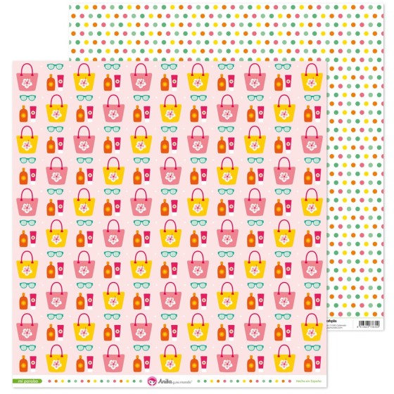 Pack 5 Papeles Decorados 12X12" 180 G Kit Playa Mi Paraiso 17 Fsc Anita