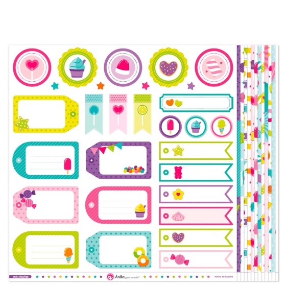 Pack 13 Papeles Decorados 12X12" 180 G Mis Chuches 16 Fsc Anita