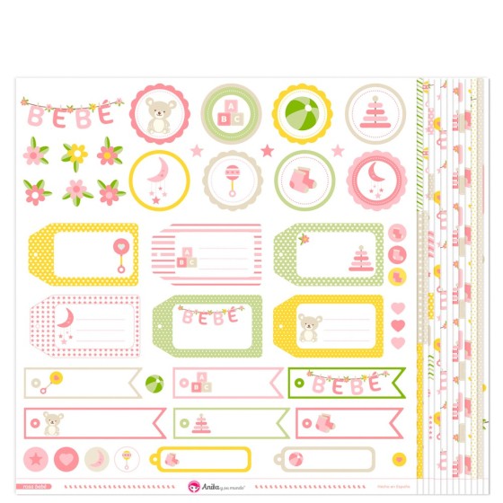 Pack 13 Papeles Decorados Rosa Bebe 17 Fsc Anita