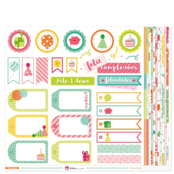 Pack 13 Papeles Decorados 12X12" 180 G Felicidades! Fsc Anita