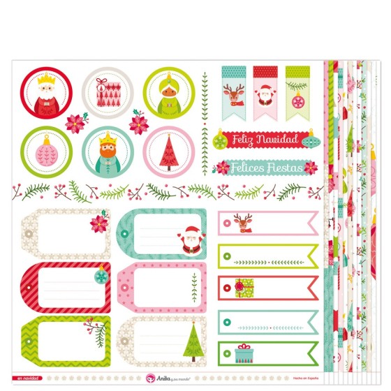Pack 13 Papeles Decorados 12X12" 180 G En Navidad Fsc Anita