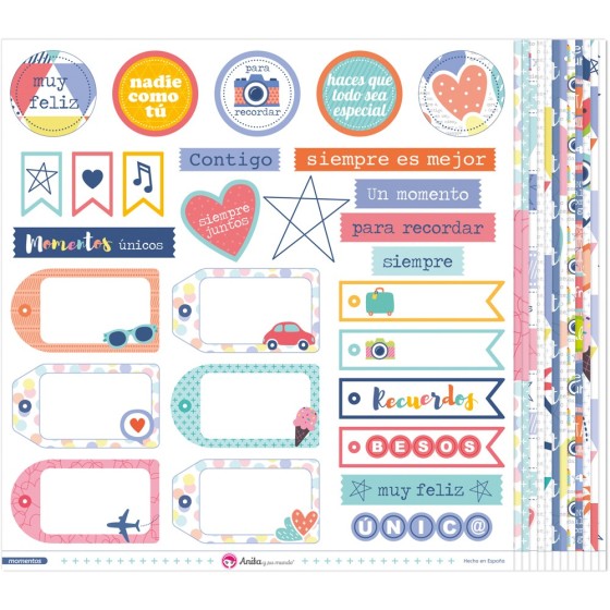 Pack 13 Papeles Decorados 12X12" 180 G Momentos Fsc Anita