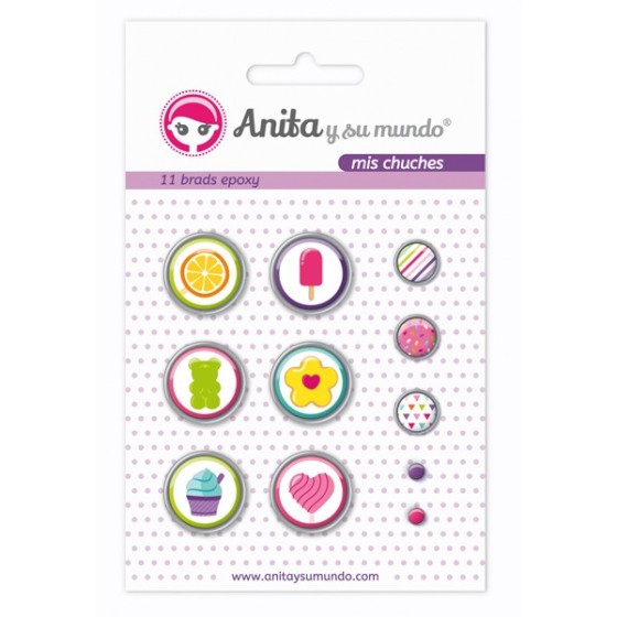 Pack 11 Brads Epoxy Mis Chuches 16 Anita