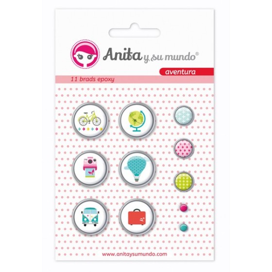 Pack 11 Brads Epoxy Aventura 17 Anita