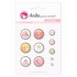 Pack 11 Brads Epoxy Rosa Bebe 17 Anita