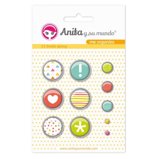 Pack 11 Brads Epoxy Me Organizo 17 Anita