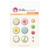 Pack 11 Brads Epoxy Felicidades! Anita