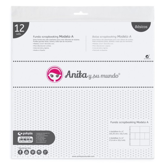 Pack 12 Fundas Scrapbookingbooking Modelo A Anita