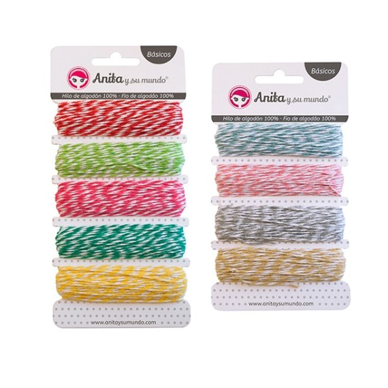 Hilo De Algodón 4 Colores Pastel Scrapbooking Anita