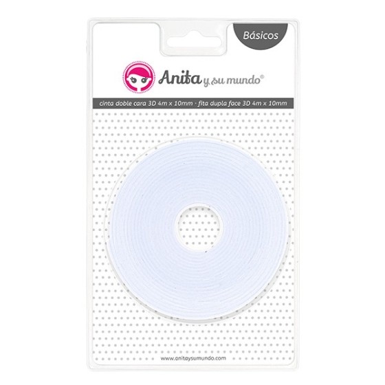 Cinta Adhesiva Doble Cara 3D 4M X 10mm Anita