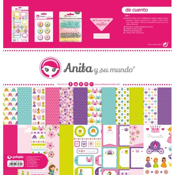 Kit Scrapbooking Bolsa De Cuento 16 Anita