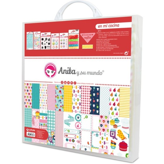 Kit Maletín Scrapbooking En Mi Cocina 16 Anita