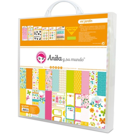 Kit Maletín Scrapbooking Mi Jardin 16 Anita