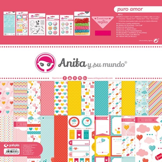 Kit Maletín Scrapbooking Puro Amor 17 Anita
