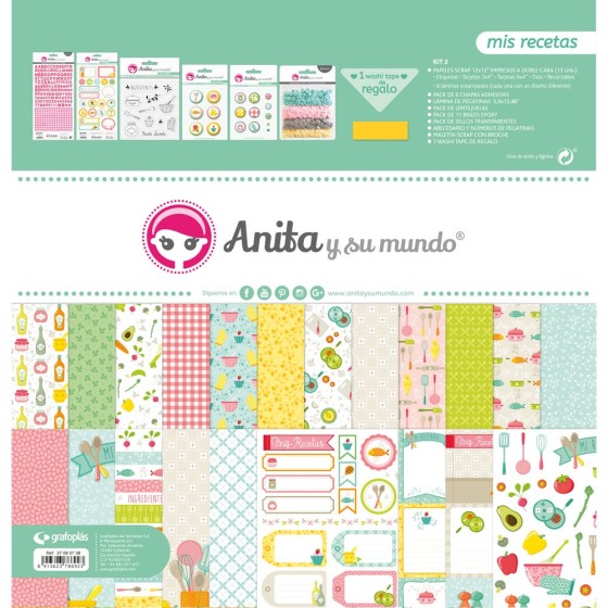 Kit Maletín Scrapbooking Mis Recetas Anita