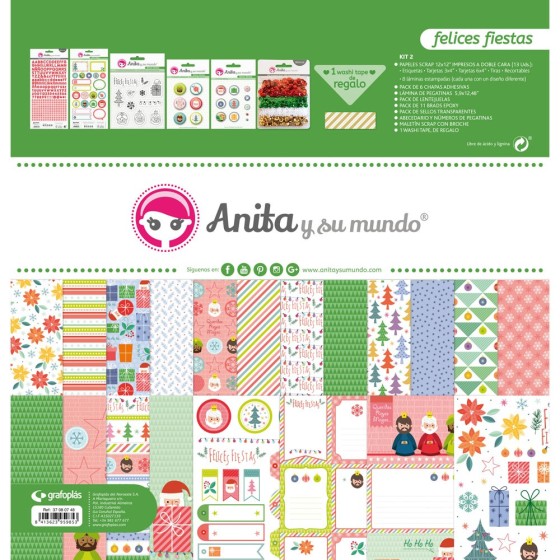 Kit Maletín ScrapbookingFelices Fiestas Anita