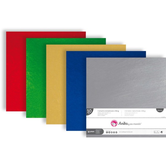 Cartulina Plata Metalizada 12X12" 220 G Anita