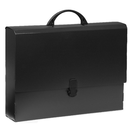 Maletín PP Opaco 370X270X70 Negro Grafoplás