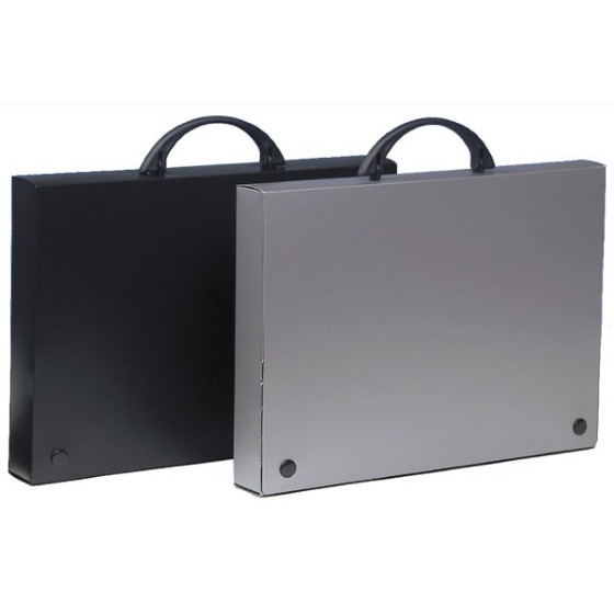 Maletín PP Opaco 345X245X40 Gris Grafoplás