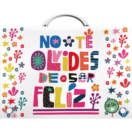 Maletin PP Se Tu    Se Feliz Bco