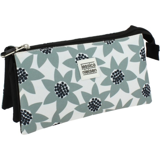 Portatodo Triple Plano Jessica Nielsen Flowers 3 Compartimentos Grafoplás