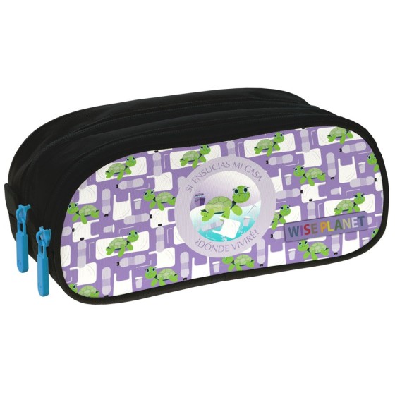 Portatodo Doble  Planet 21 Tortuga Grafoplás