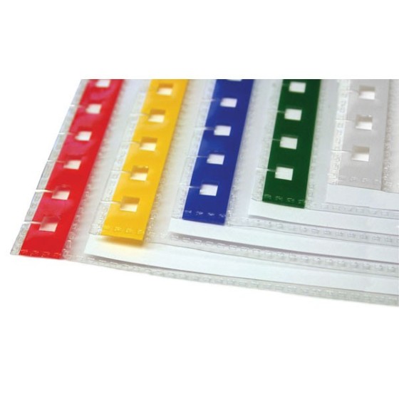 Bolsa 5 Fundas Extraible Index PP Extra Lomo Reforzado A4 Amarillo Grafoplás