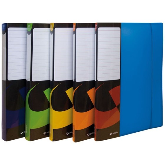 Carpeta Con Fundas   PP Translúcido Rígido Folio 80 Fundas Rojo  Translucido Grafoplás