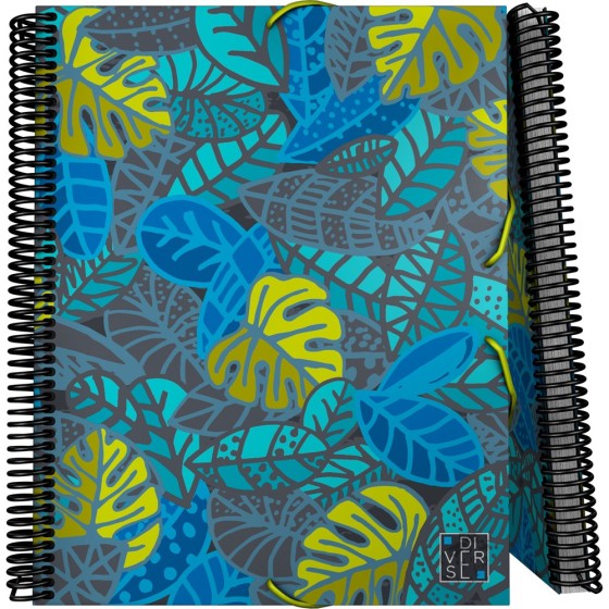 Carpeta Fundas PP Opaco Rígido A4 30 Fundas Con Sobre Diverse  Leafs Grafoplás