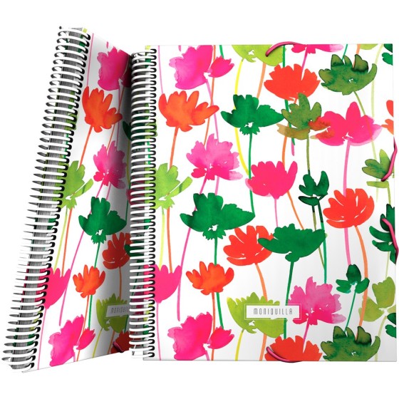 Carpeta Fundas PP Opaco Rígido A4 30 Fundas Con Sobre Moniquilla  Flores Grafoplás