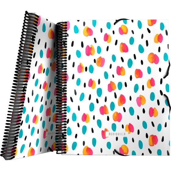 Carpeta Fundas PP Opaco Rígido A4 30 Fundas Con Sobre Moniquilla  Gotas Grafoplás