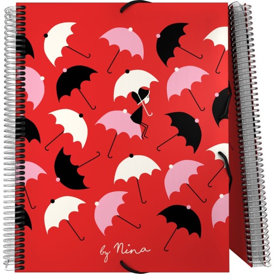 Carpeta Fundas PP Opaco Rígido A4 30 Fundas Con Sobre Nina  PoPPies Grafoplás