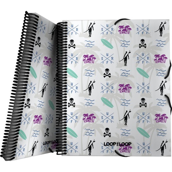 Carpeta Fundas PP Opaco Rígido A4 30 Fundas Con Sobre Loop The Loop 20 Beach Grafoplás