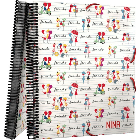 Carpeta Fundas PP Opaco Rígido A4 30 Fundas Con Sobre Nina 20 Friends Grafoplás