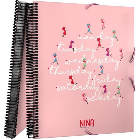 Carpeta Fundas PP Opaco Rígido A4 30 Fundas Con Sobre Nina 20 Week Grafoplás