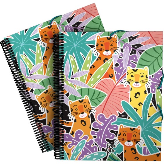 Carpeta Fundas PP Opaco Rígido A4 30 Fundas Con Sobre Diverse  Leopard Grafoplás