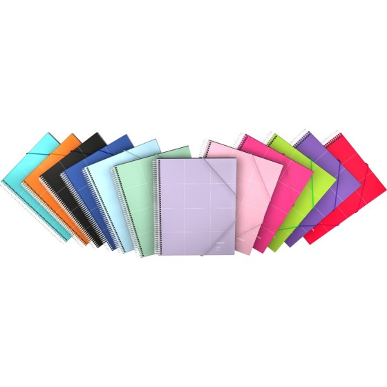 Carpeta Fundas PP Translúcido Rígido Rayado Vertical A4 Fundas Surtidas Colores Surtidos Unequal Grafoplás