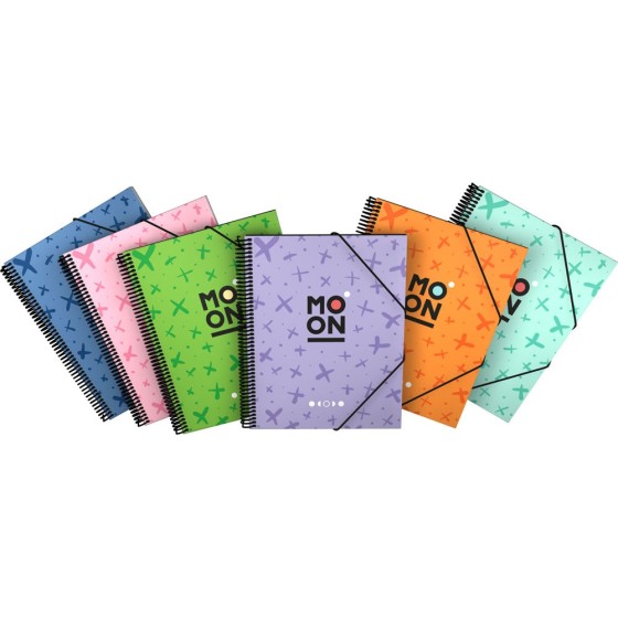 Carpeta Fundas Papel Plastificado Soft A4 30 Fundas Moon Surtidos