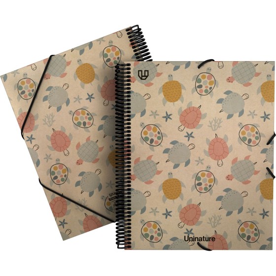 Carpeta Fundas Uninature Kraft Soft A4 40 Fundas Fsc Uninature Design Tortugas Grafoplás